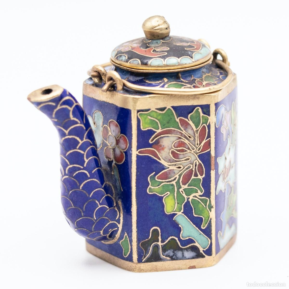 Antig&uuml;edades: Teteras Esmalte Cloisonn&eacute; - Foto 5