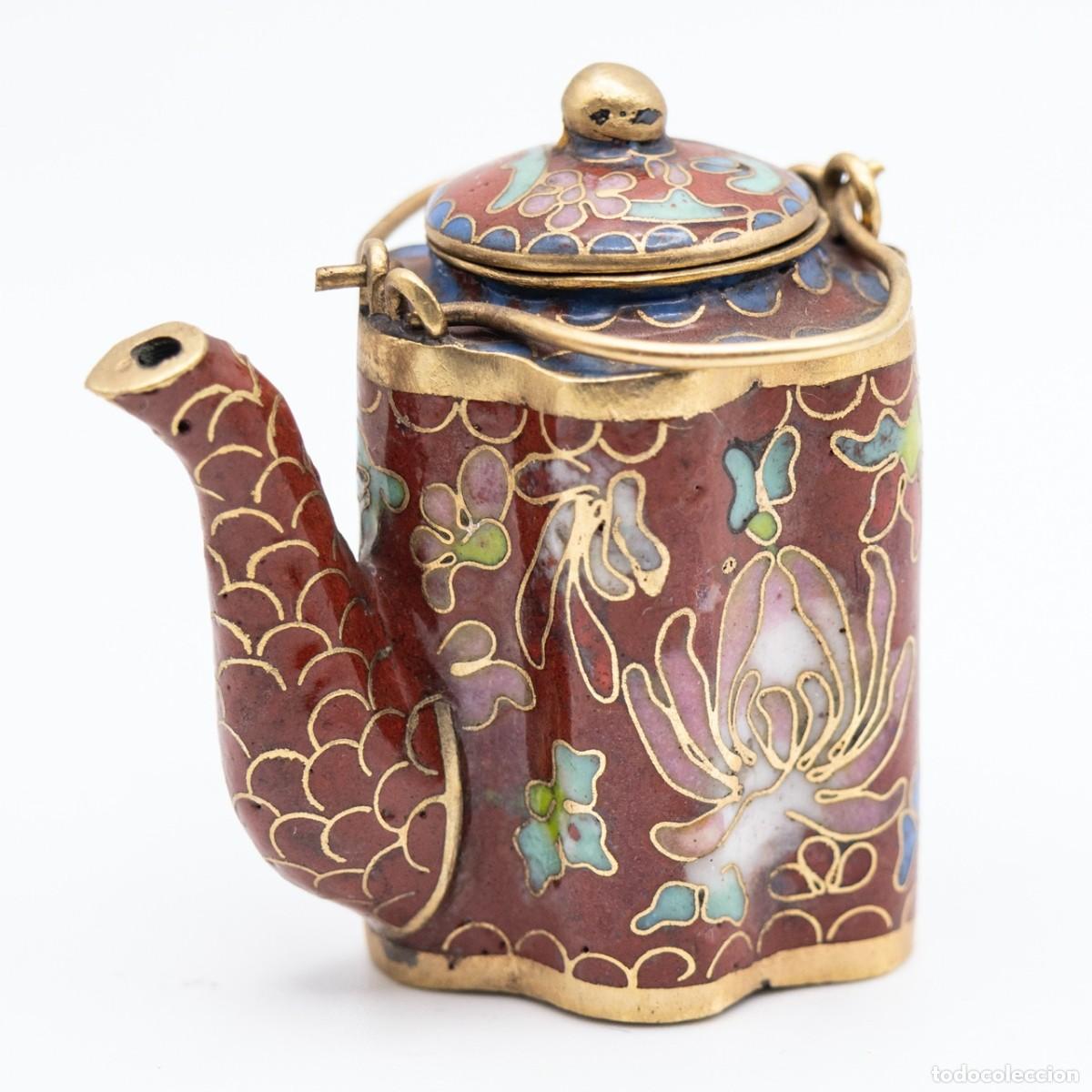 Antig&uuml;edades: Teteras Esmalte Cloisonn&eacute; - Foto 6