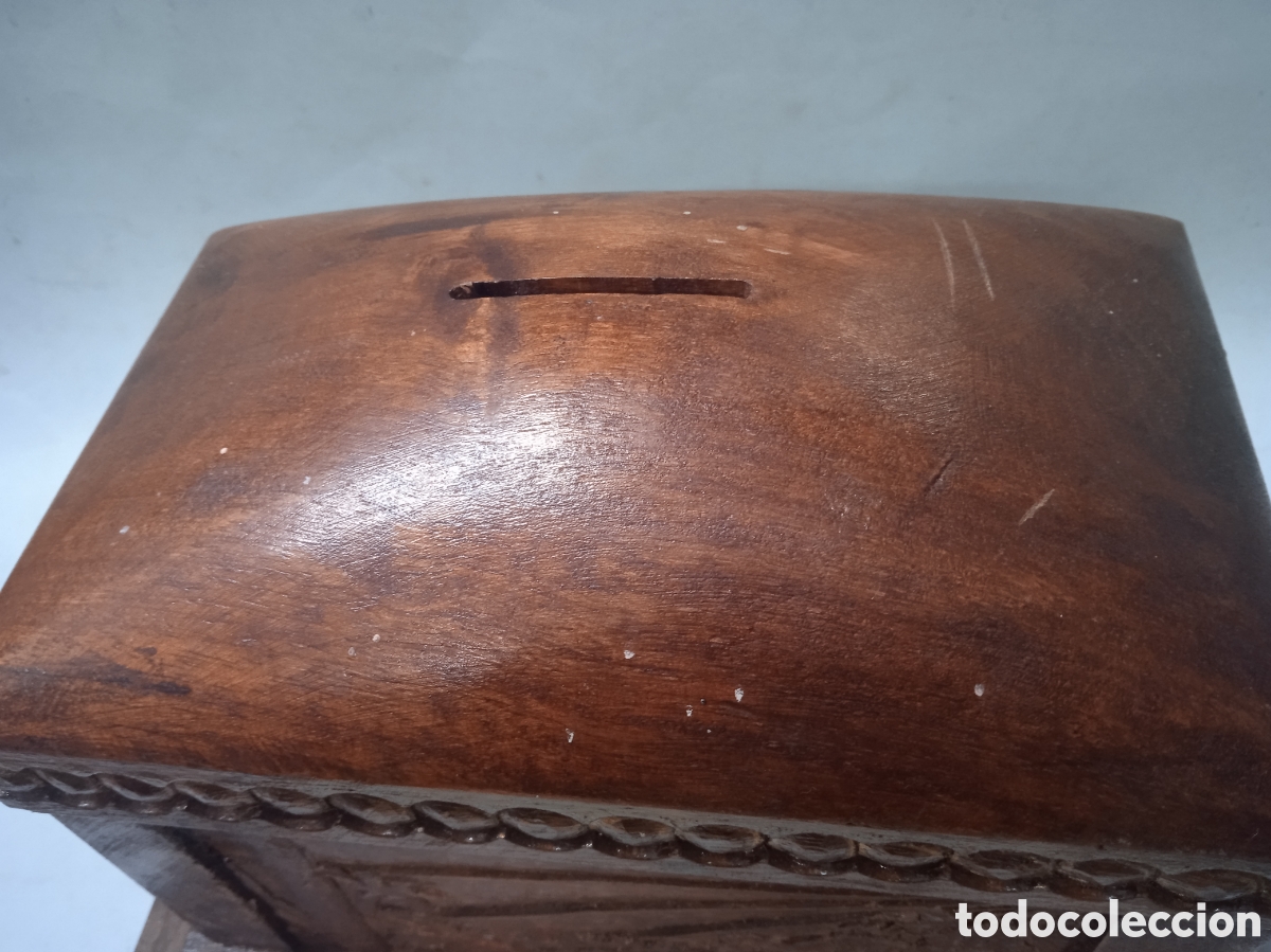 Antig&uuml;edades: Limosnera hucha de madera Shepherds Way - Foto 2