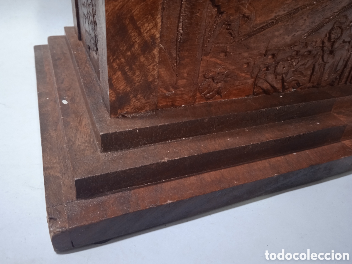 Antig&uuml;edades: Limosnera hucha de madera Shepherds Way - Foto 5