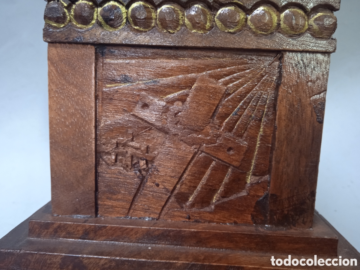 Antig&uuml;edades: Limosnera hucha de madera Shepherds Way - Foto 10