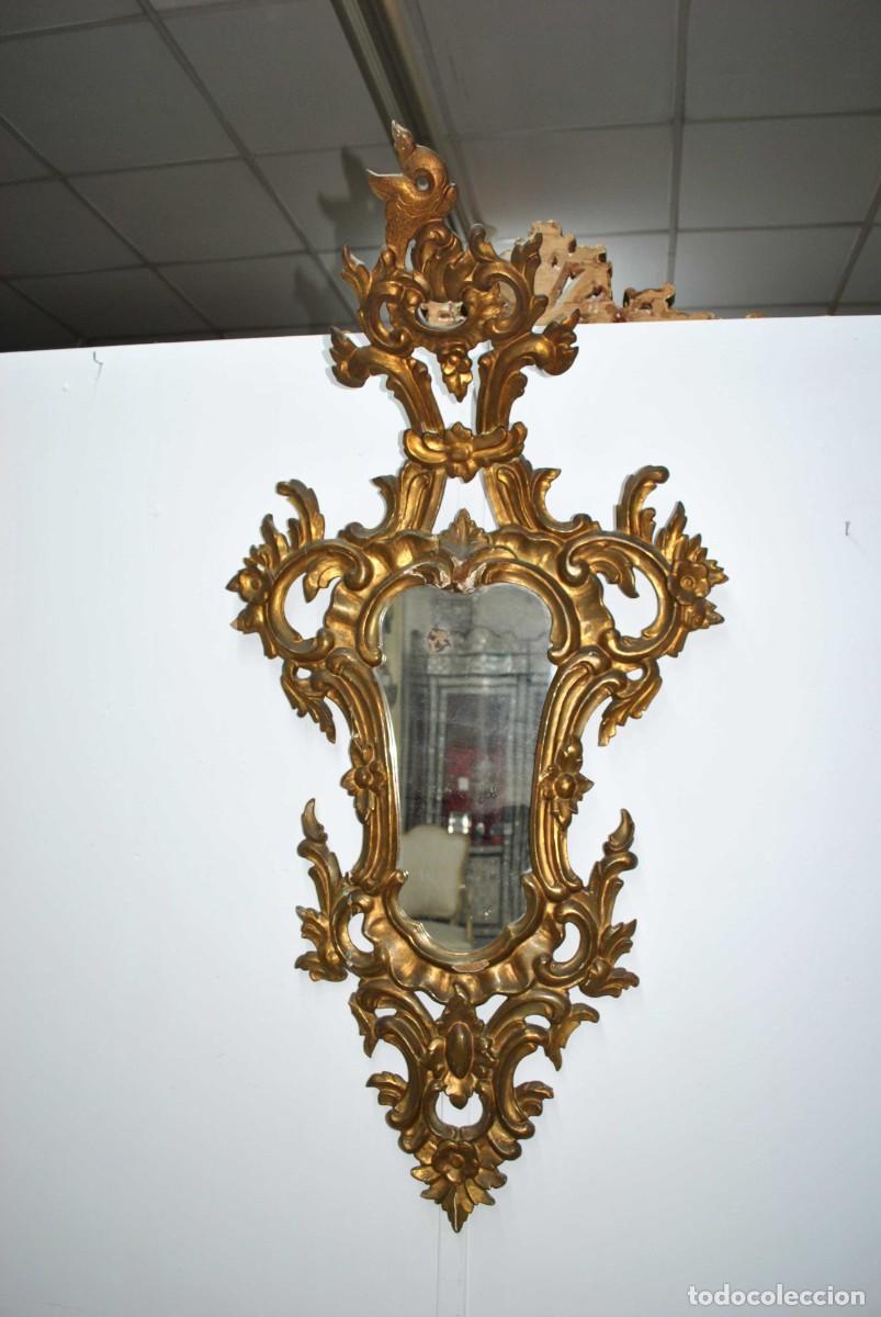 Antig&uuml;edades: ESPEJO CORNUCOPIA DE MADERA - Foto 1