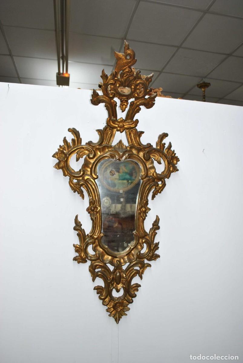 Antig&uuml;edades: ESPEJO CORNUCOPIA DE MADERA - Foto 2