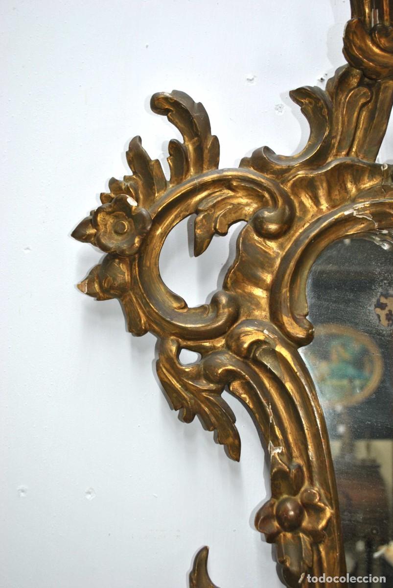 Antig&uuml;edades: ESPEJO CORNUCOPIA DE MADERA - Foto 4