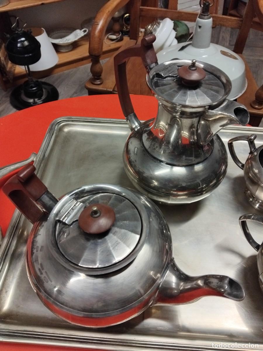 Antig&uuml;edades: JUEGO DE T&Eacute; Y CAF&Eacute; PLATA SHEFFIELD - Foto 2