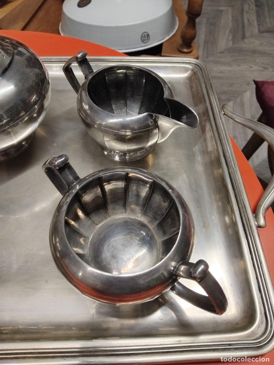 Antig&uuml;edades: JUEGO DE T&Eacute; Y CAF&Eacute; PLATA SHEFFIELD - Foto 3