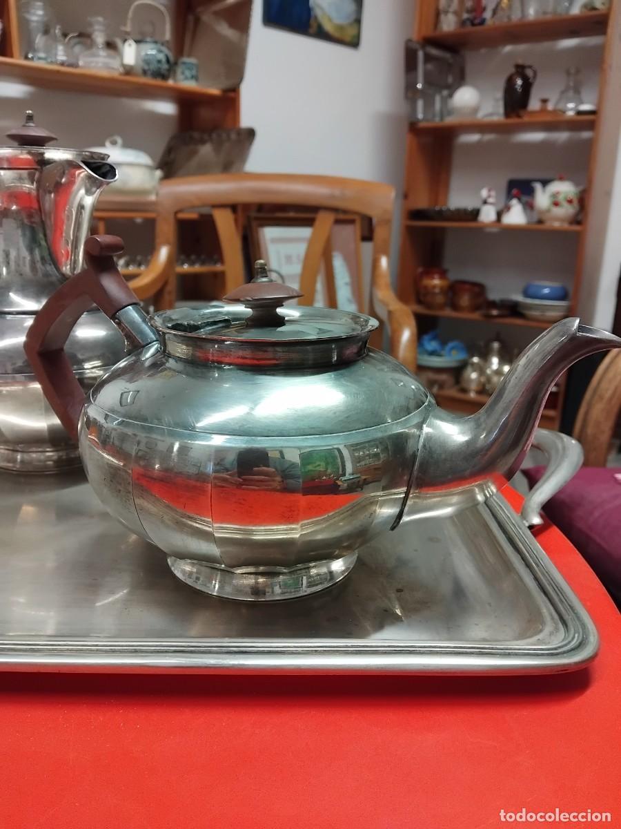 Antig&uuml;edades: JUEGO DE T&Eacute; Y CAF&Eacute; PLATA SHEFFIELD - Foto 6