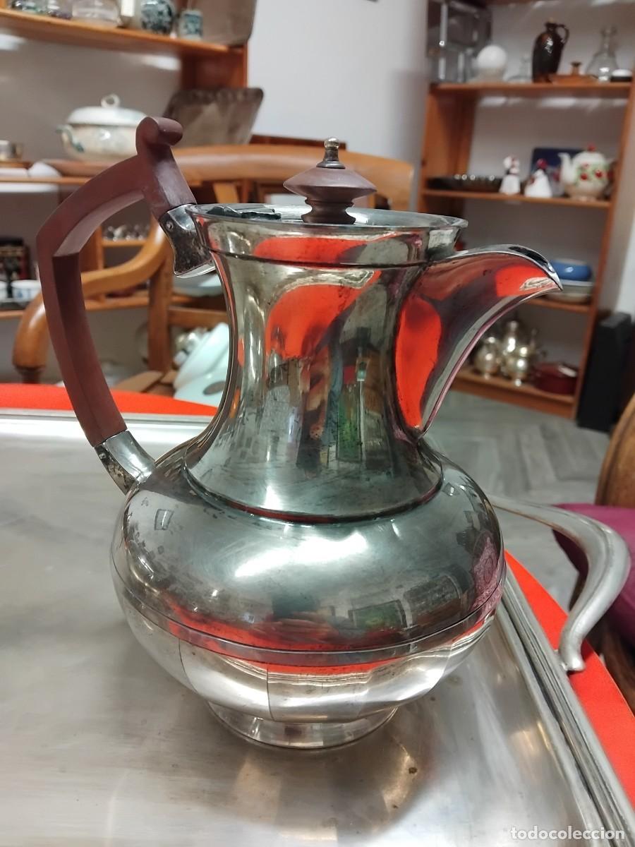 Antig&uuml;edades: JUEGO DE T&Eacute; Y CAF&Eacute; PLATA SHEFFIELD - Foto 7