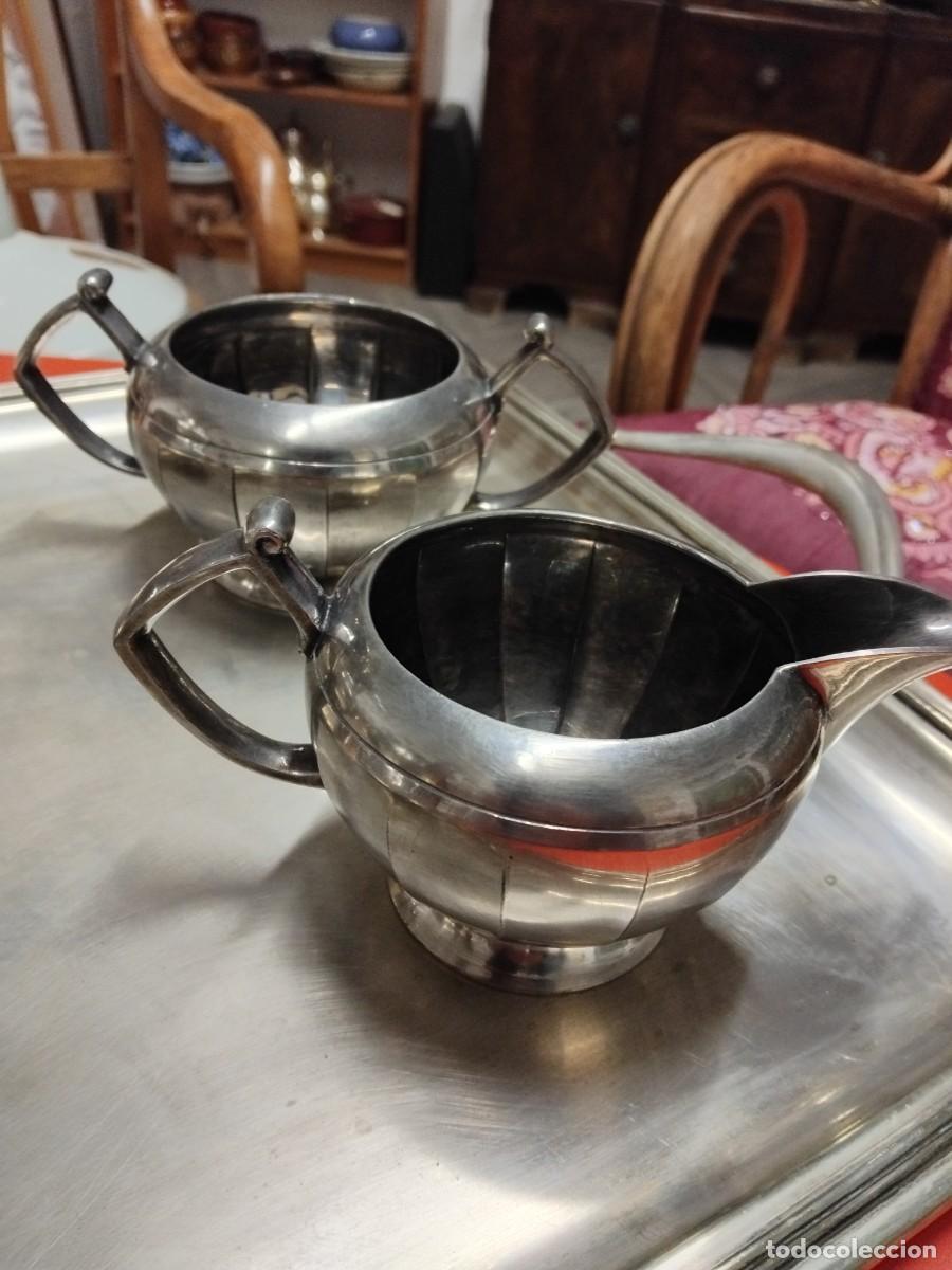 Antig&uuml;edades: JUEGO DE T&Eacute; Y CAF&Eacute; PLATA SHEFFIELD - Foto 9