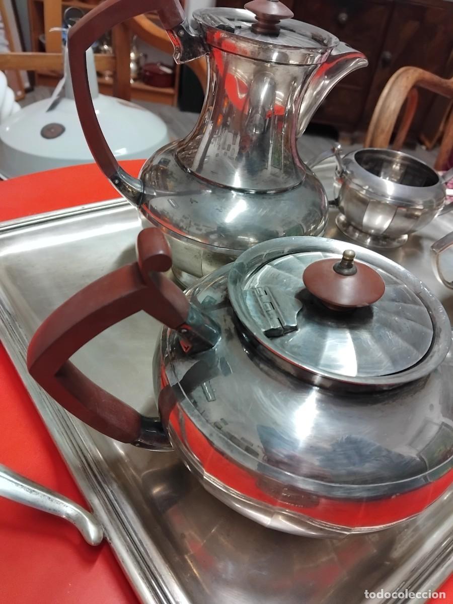 Antig&uuml;edades: JUEGO DE T&Eacute; Y CAF&Eacute; PLATA SHEFFIELD - Foto 11