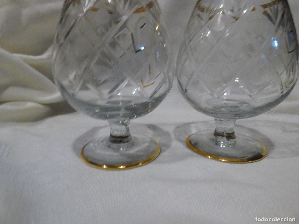 Antig&uuml;edades: Copas licor,cristal tallado. - Foto 4