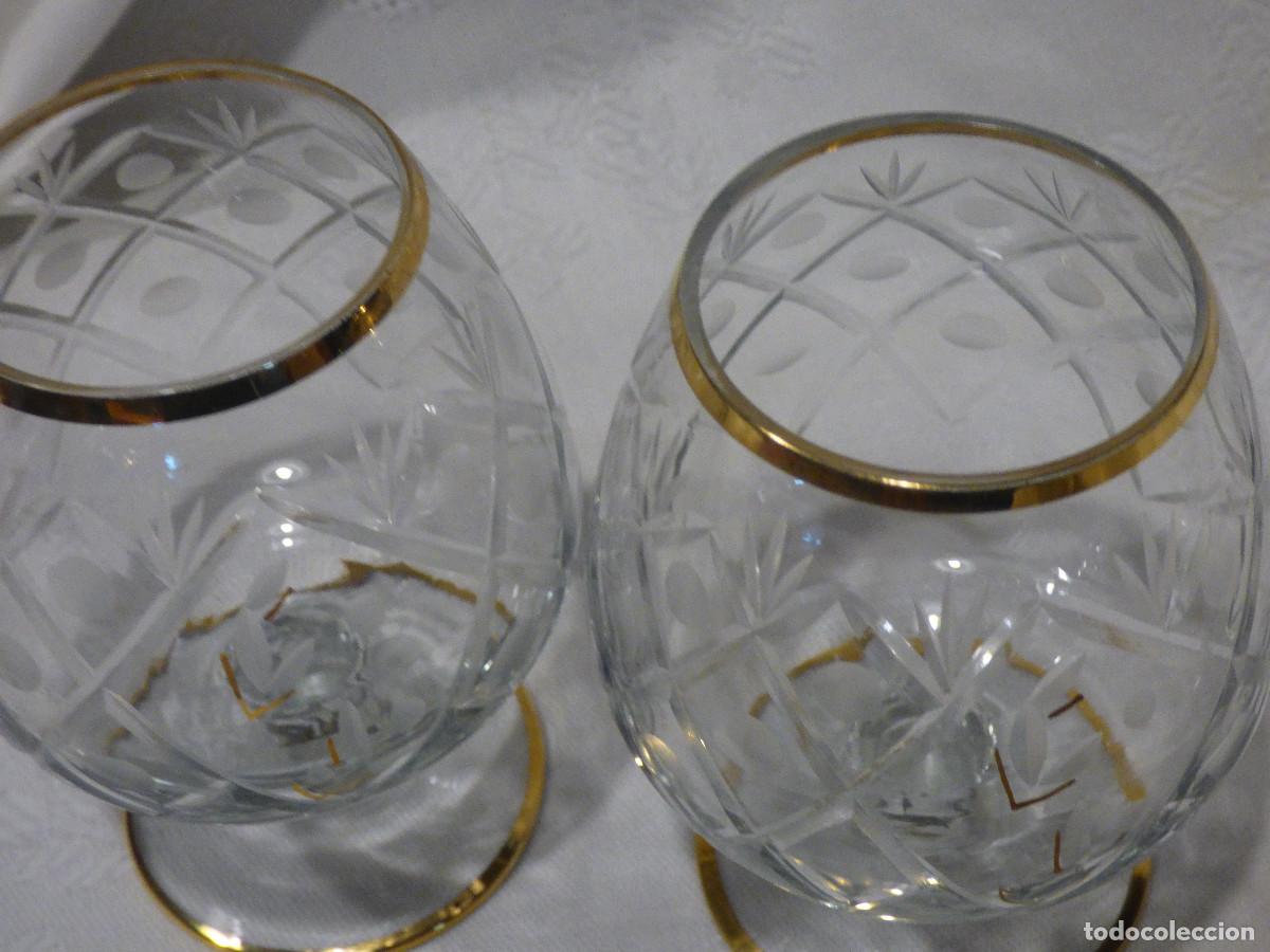 Antig&uuml;edades: Copas licor,cristal tallado. - Foto 5