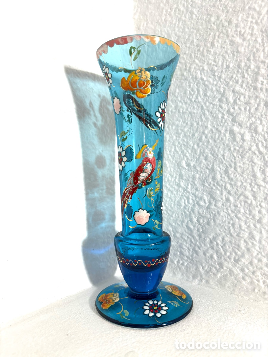 Antig&uuml;edades: VIOLETERO CRISTAL FIRMADO. - Foto 2