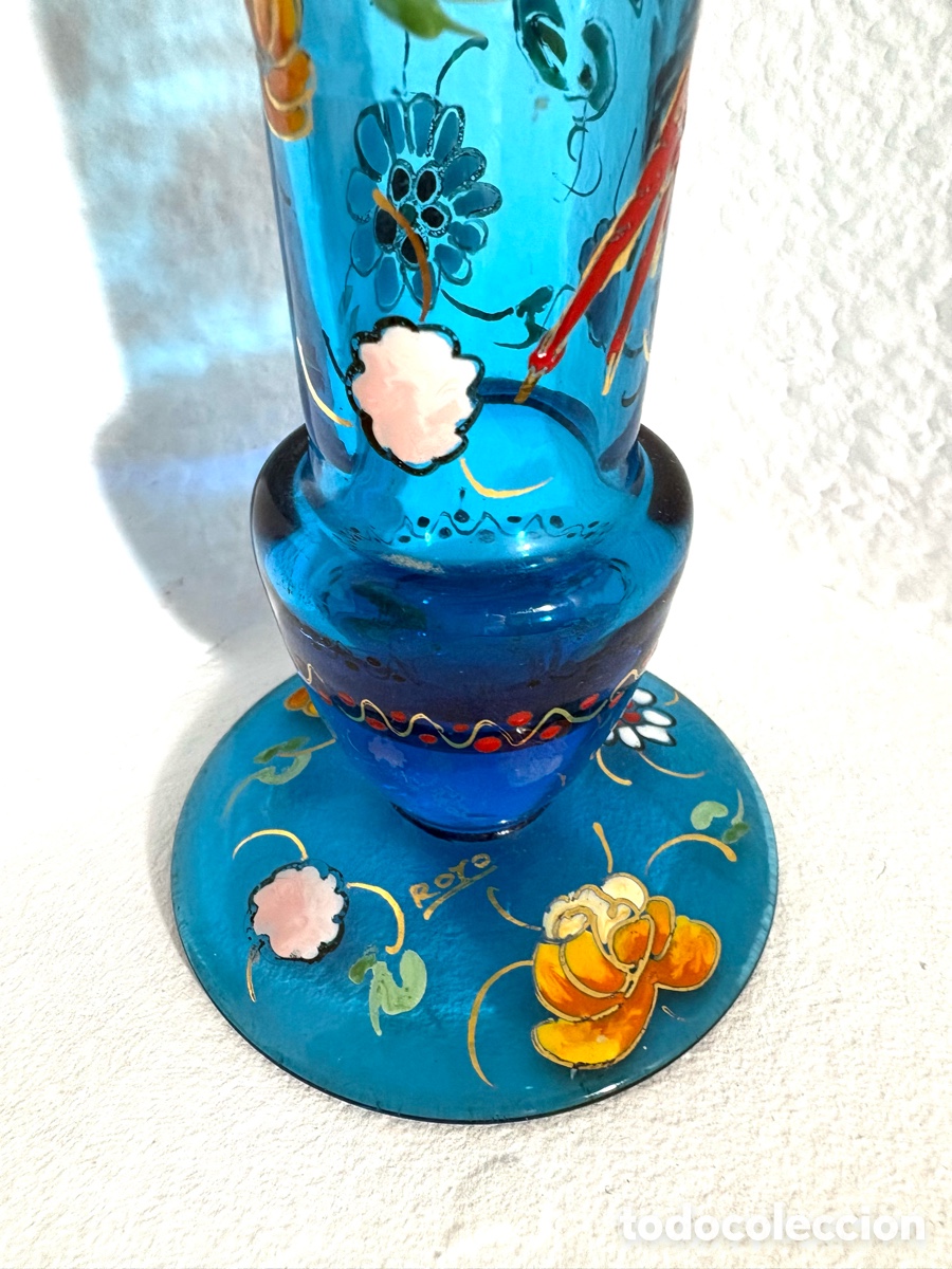 Antig&uuml;edades: VIOLETERO CRISTAL FIRMADO. - Foto 6