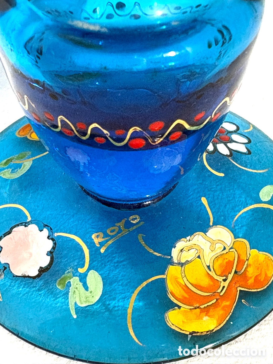Antig&uuml;edades: VIOLETERO CRISTAL FIRMADO. - Foto 1