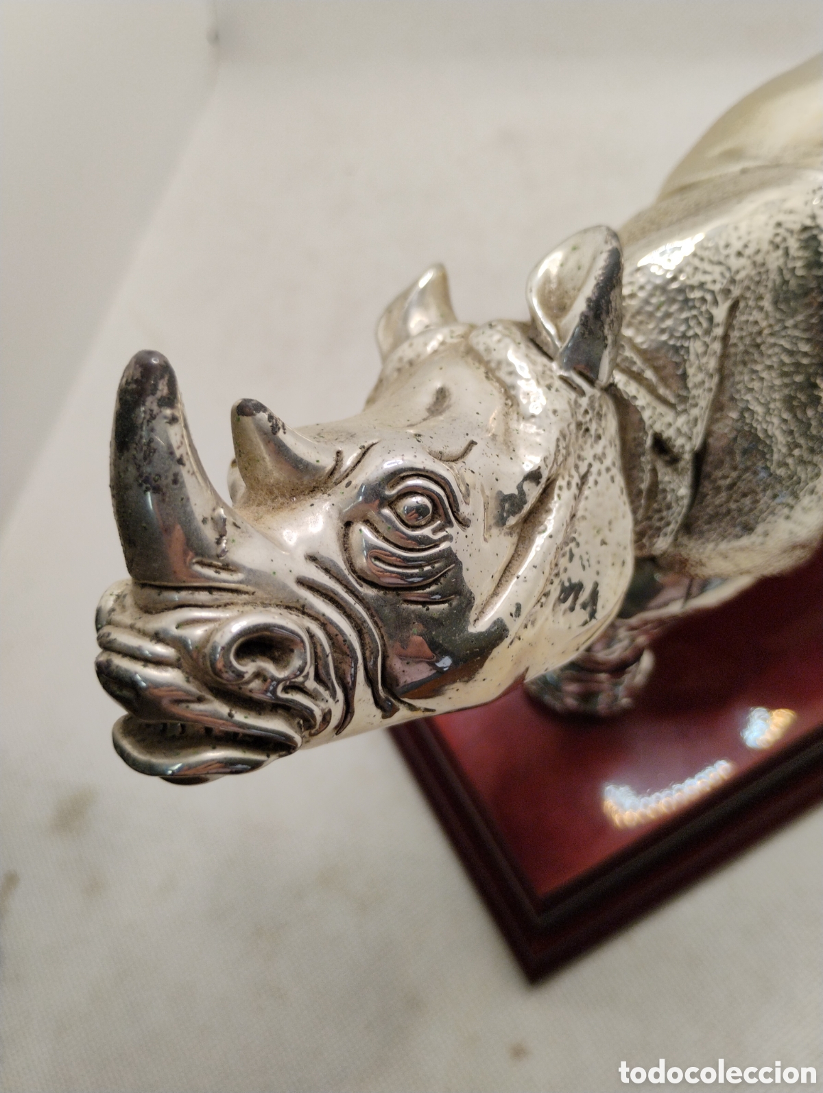 Antig&uuml;edades: Rinoceronte en Plata electroformada - Foto 5