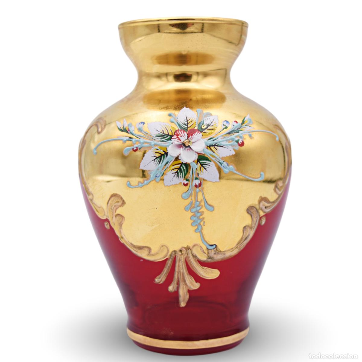Antig&uuml;edades: Jarr&oacute;n de cristal de murano y oro - Foto 1