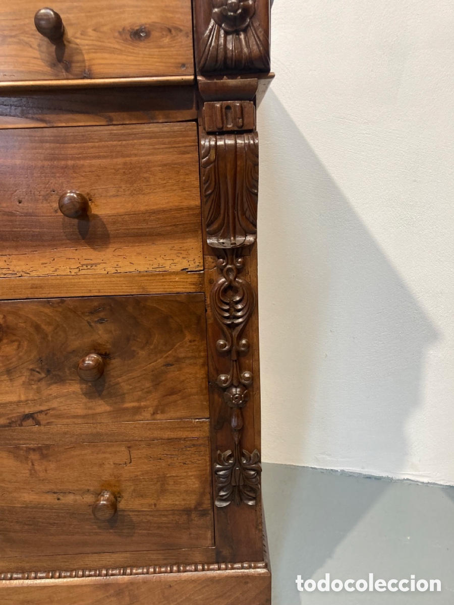 Antig&uuml;edades: Antigua c&oacute;moda nogal restaurada - Foto 11