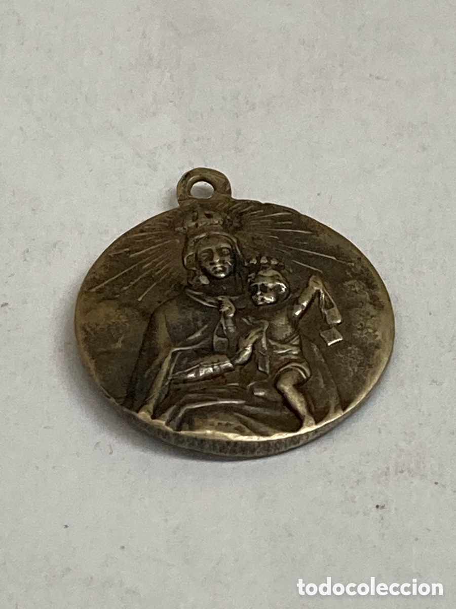 Antig&uuml;edades: Medalla de metal religiosa C349 - Foto 2