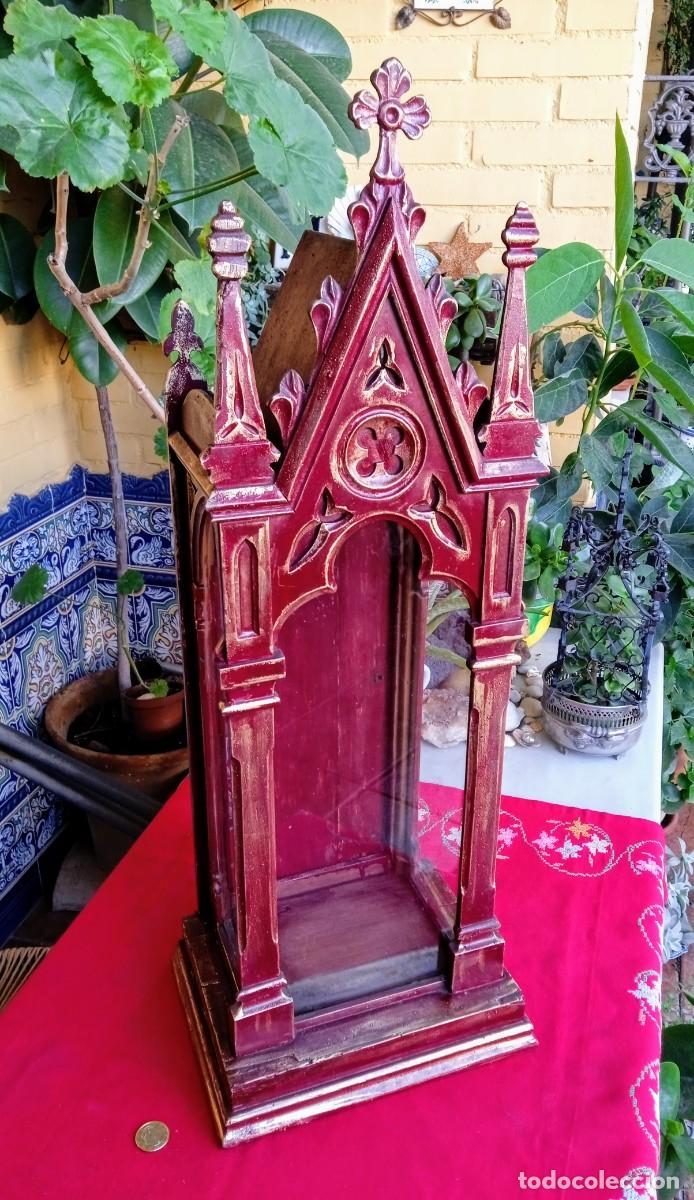 Antig&uuml;edades: Capilla antigua de madera estilo g&oacute;tico - Foto 1