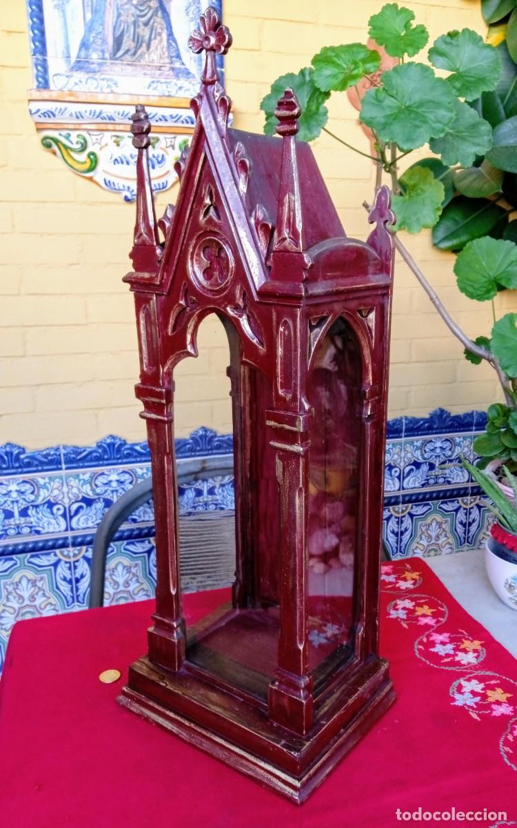 Antig&uuml;edades: Capilla antigua de madera estilo g&oacute;tico - Foto 2