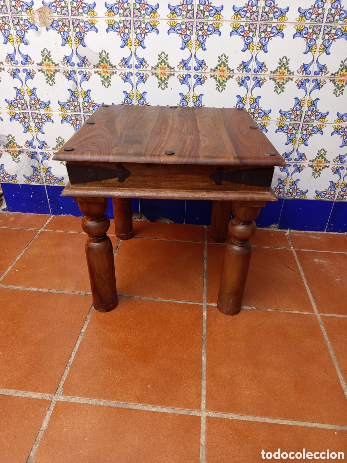 Antig&uuml;edades: Mesa robusta de madera vintage - Foto 4