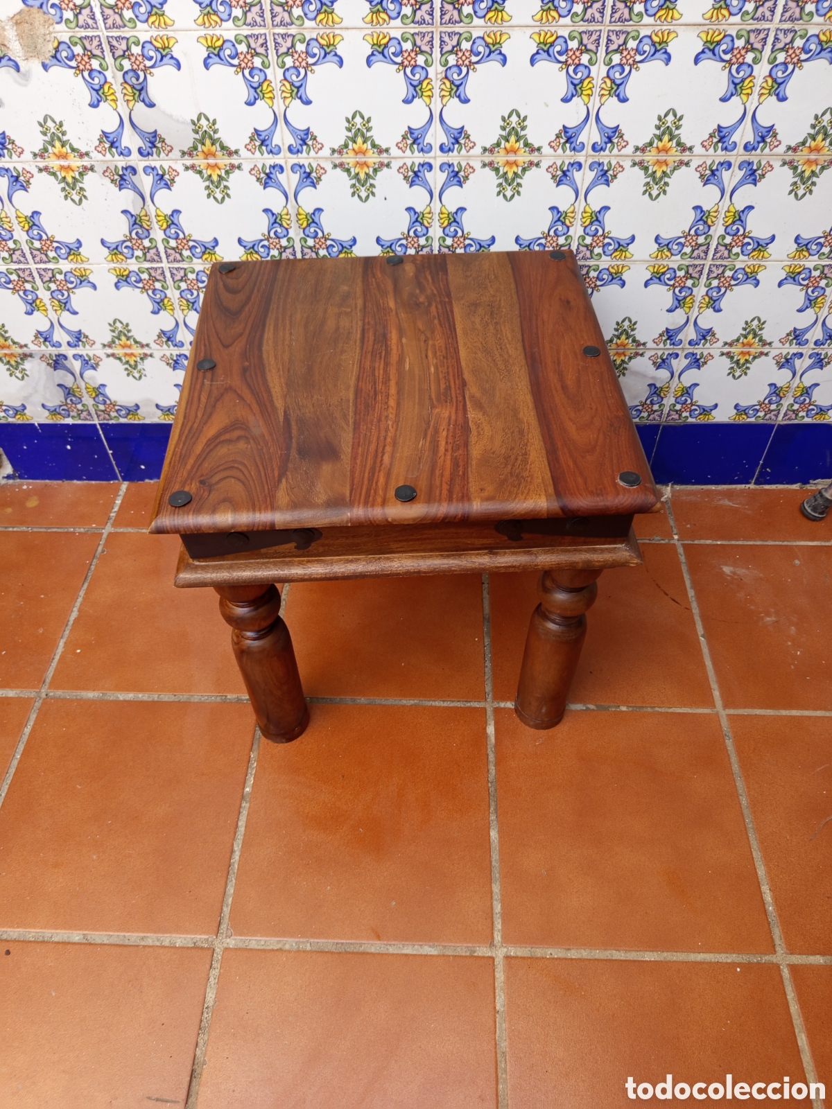 Antig&uuml;edades: Mesa robusta de madera vintage - Foto 5