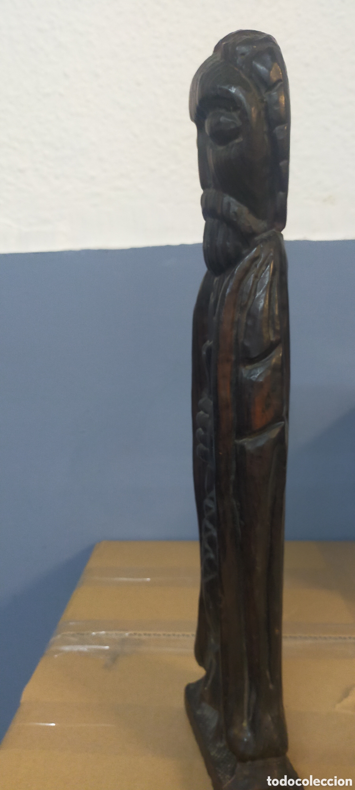 Antig&uuml;edades: Est&agrave;tua/ talla de madera ap&oacute;stol - Foto 7