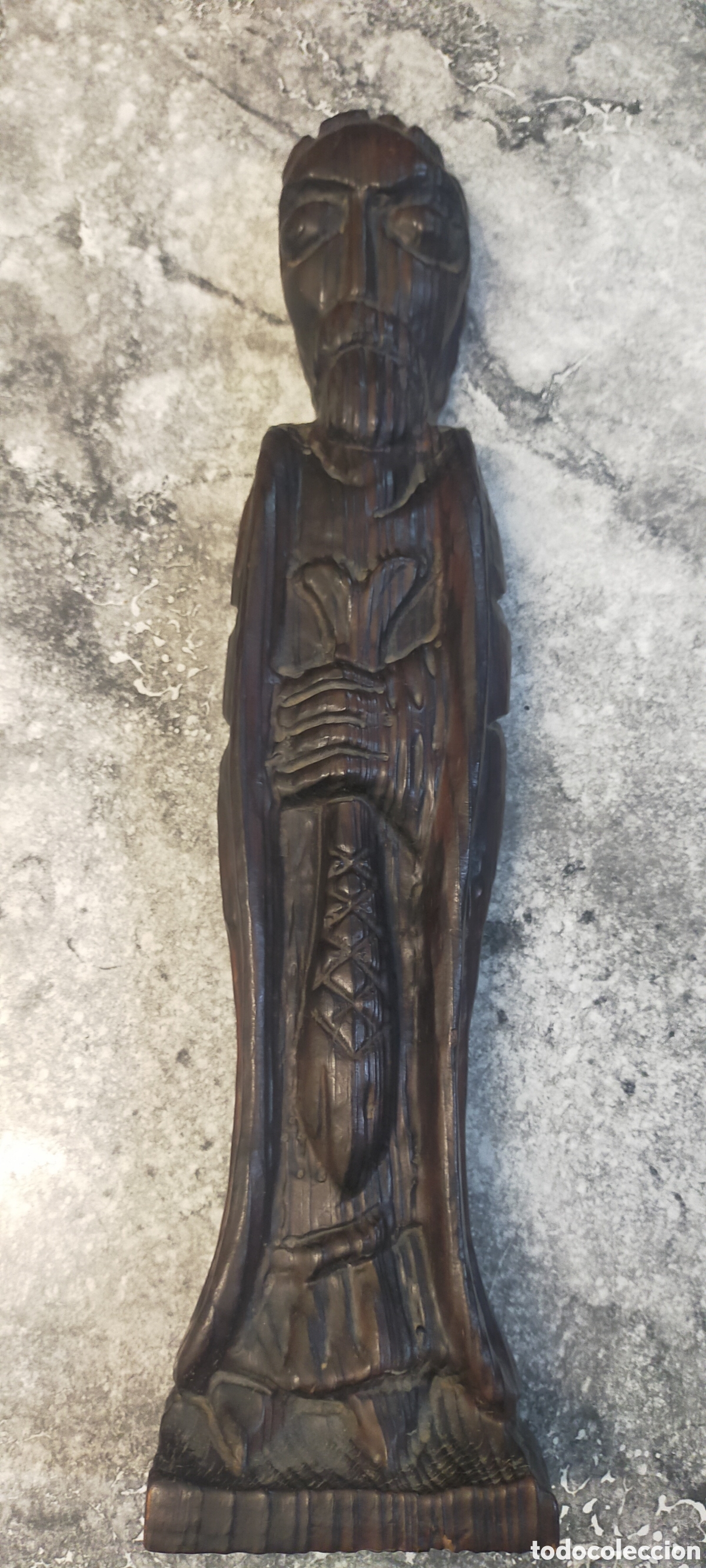 Antig&uuml;edades: Est&agrave;tua/ talla de madera ap&oacute;stol - Foto 8