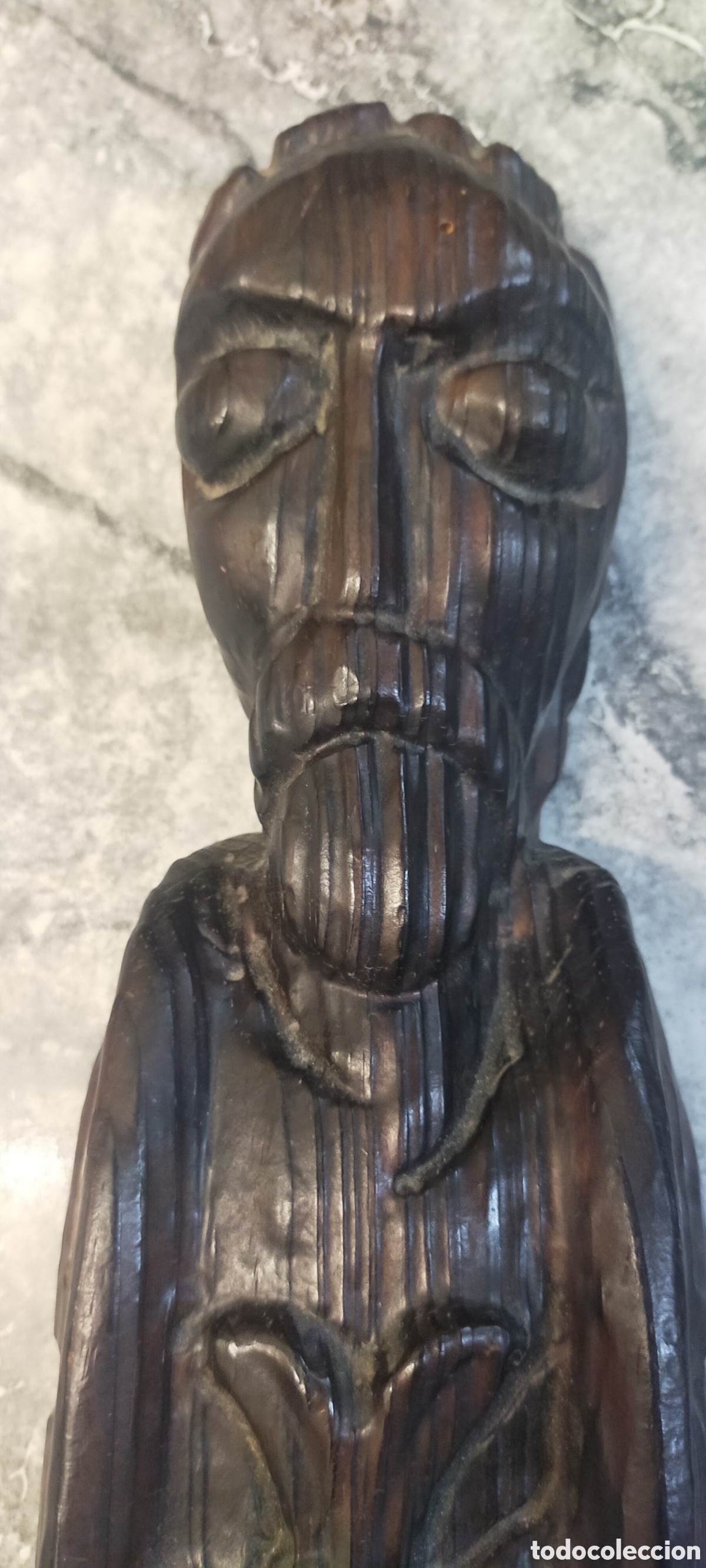 Antig&uuml;edades: Est&agrave;tua/ talla de madera ap&oacute;stol - Foto 9