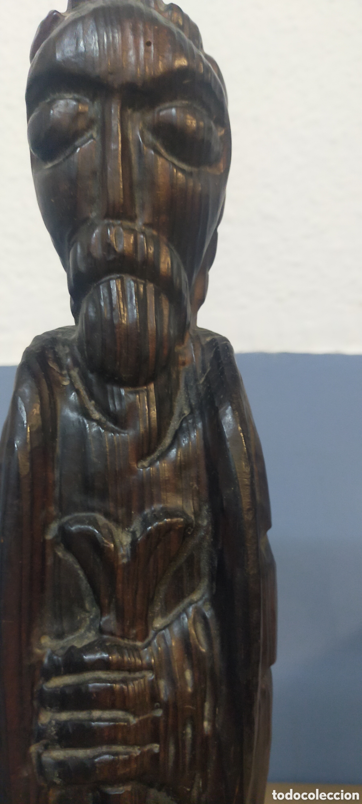 Antig&uuml;edades: Est&agrave;tua/ talla de madera ap&oacute;stol - Foto 12