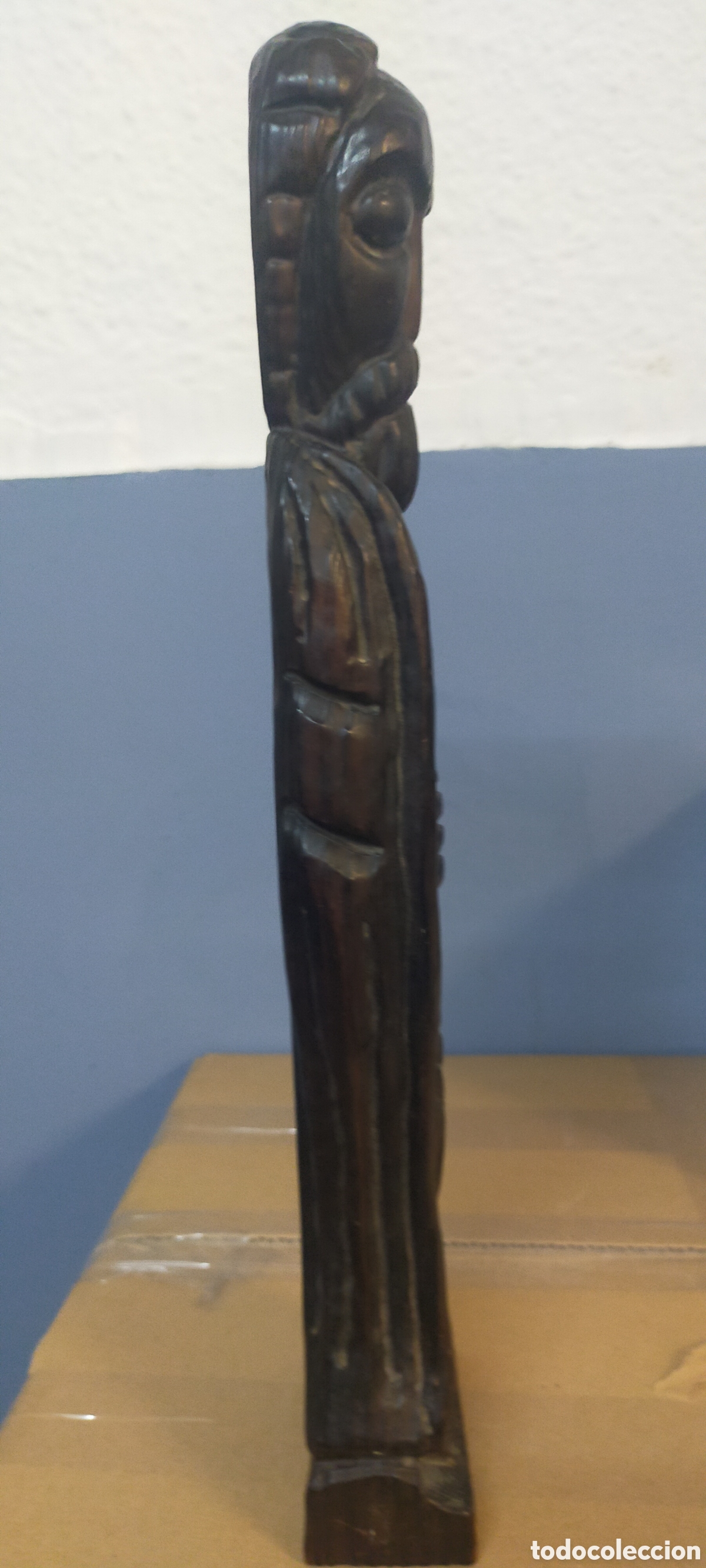 Antig&uuml;edades: Est&agrave;tua/ talla de madera ap&oacute;stol - Foto 13