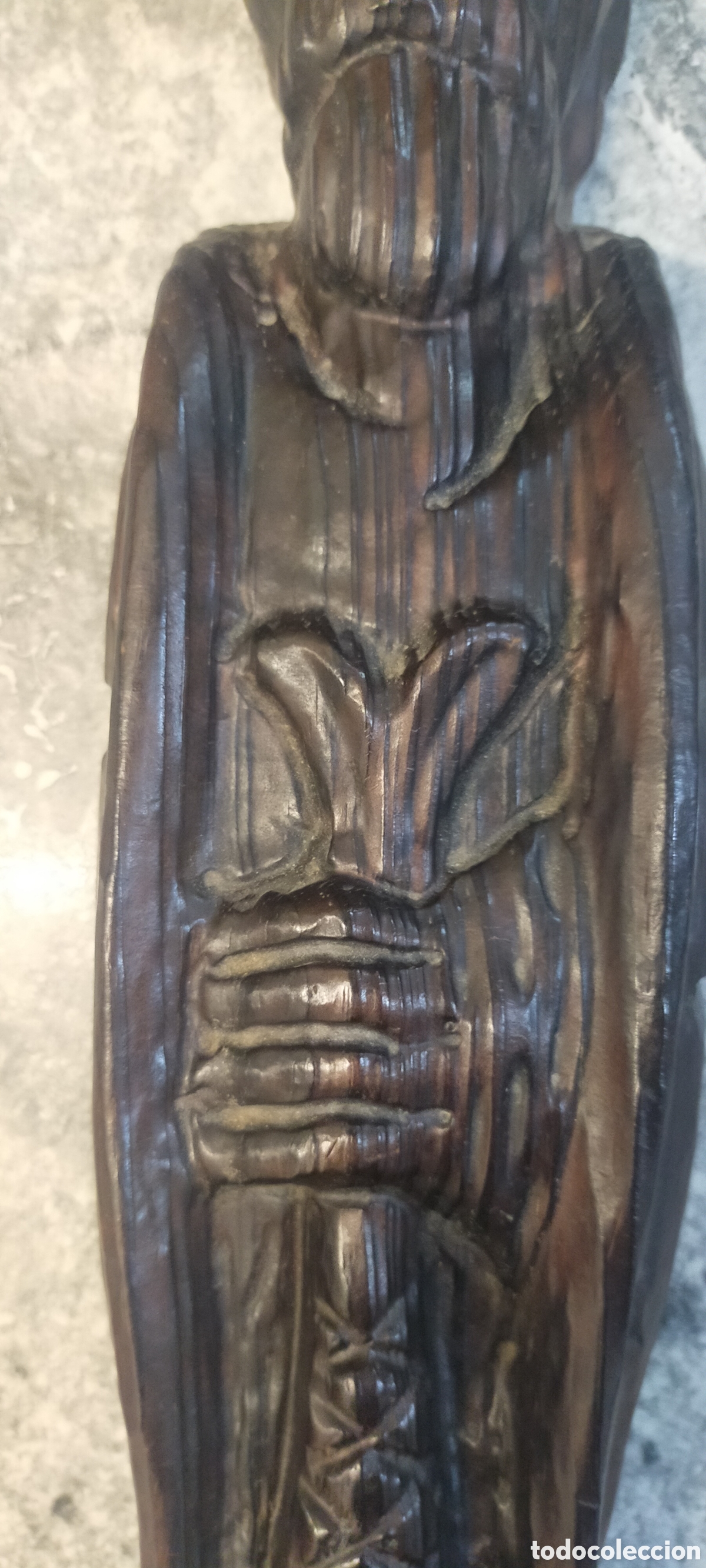 Antig&uuml;edades: Est&agrave;tua/ talla de madera ap&oacute;stol - Foto 3