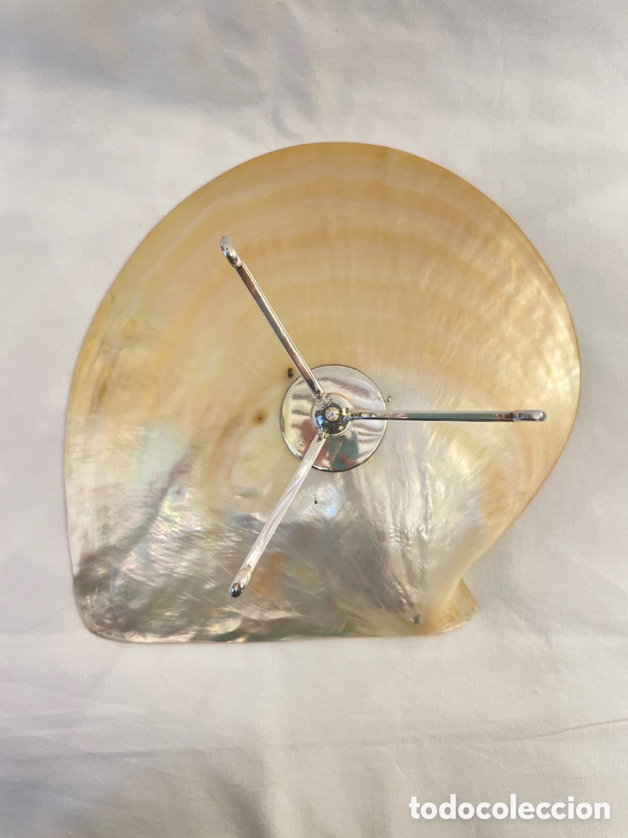 Antig&uuml;edades: Concha de n&aacute;car y plata. 25,5 cm - Foto 8