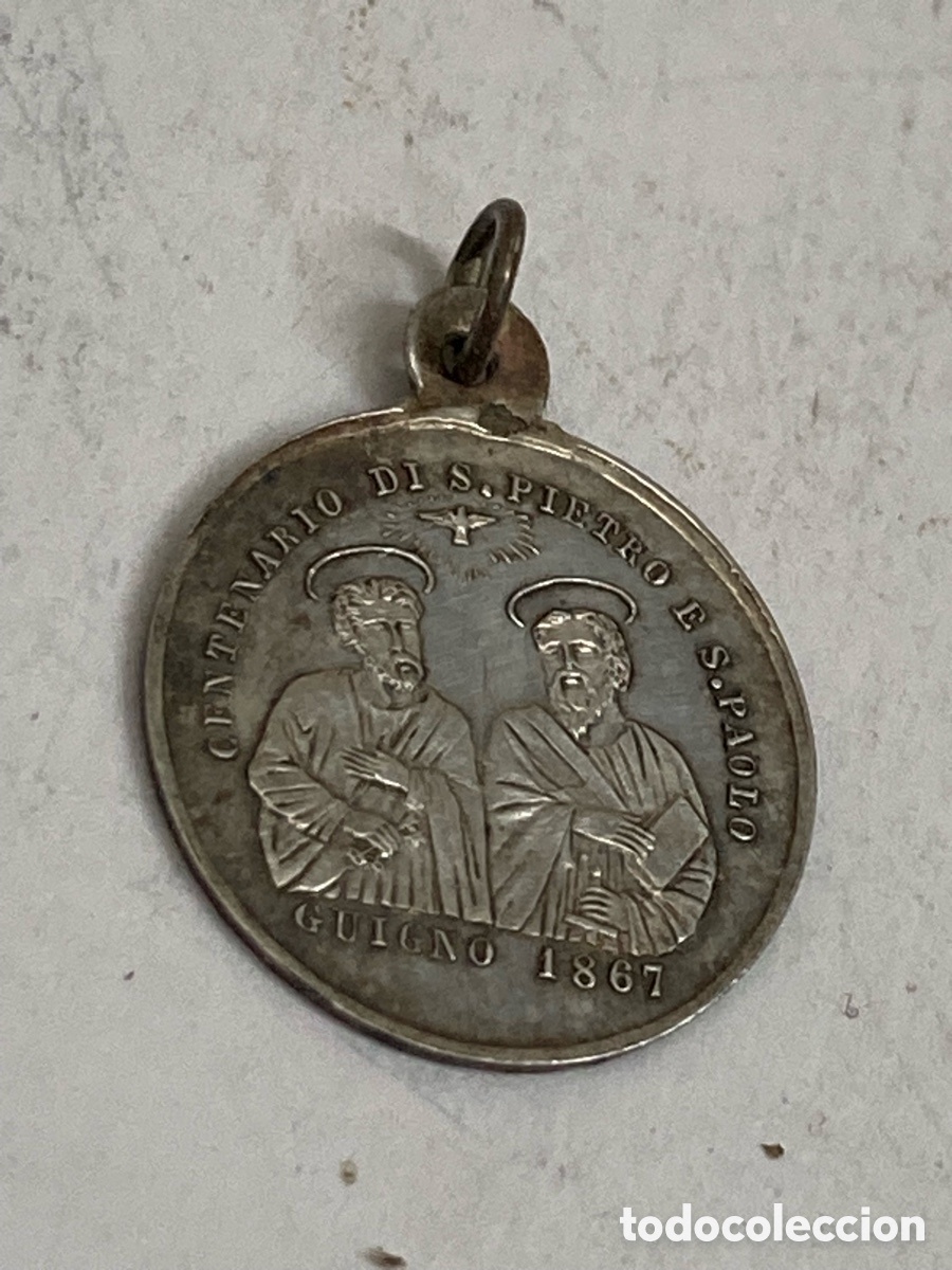 Antig&uuml;edades: Medalla de metal religioso C350 - Foto 2