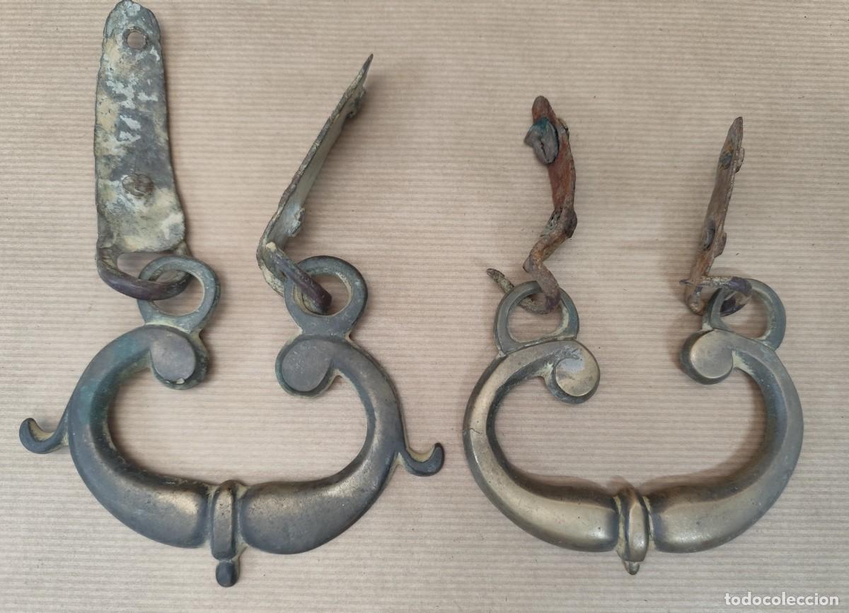 Antig&uuml;edades: 2 ASAS DE BRONCE SIGLO XIX - Foto 2