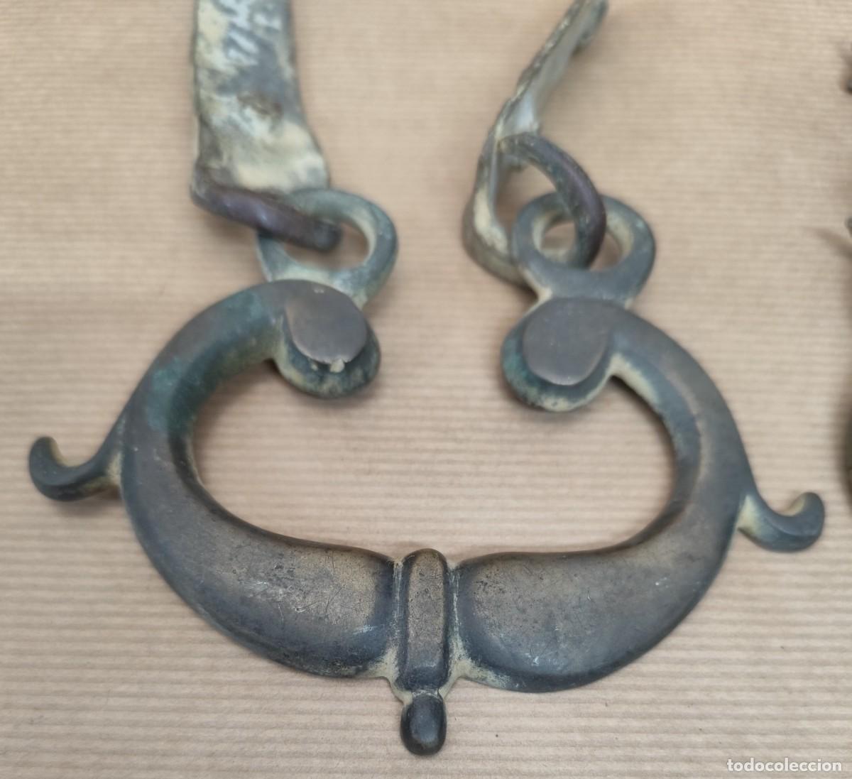 Antig&uuml;edades: 2 ASAS DE BRONCE SIGLO XIX - Foto 3