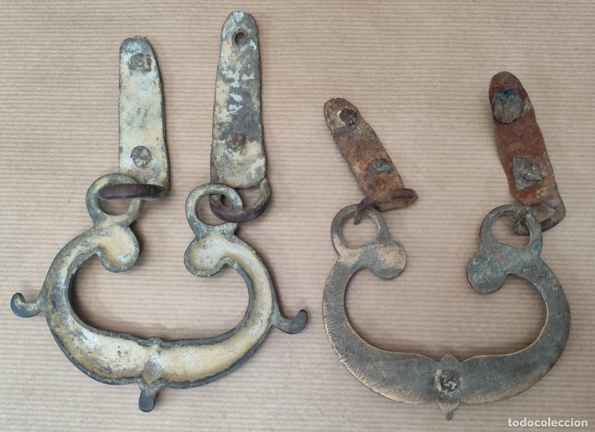 Antig&uuml;edades: 2 ASAS DE BRONCE SIGLO XIX - Foto 6