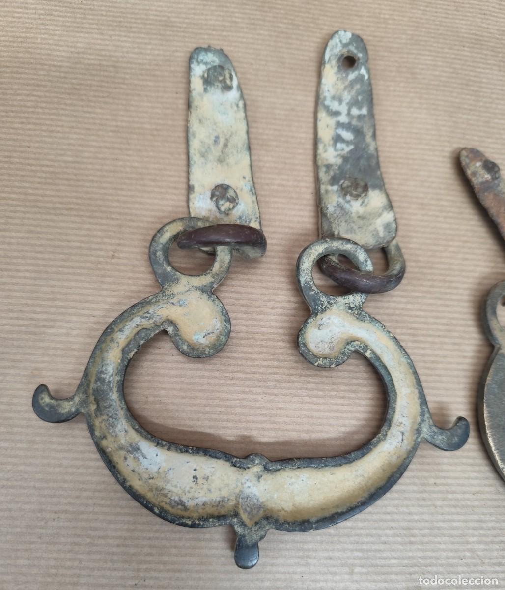 Antig&uuml;edades: 2 ASAS DE BRONCE SIGLO XIX - Foto 7