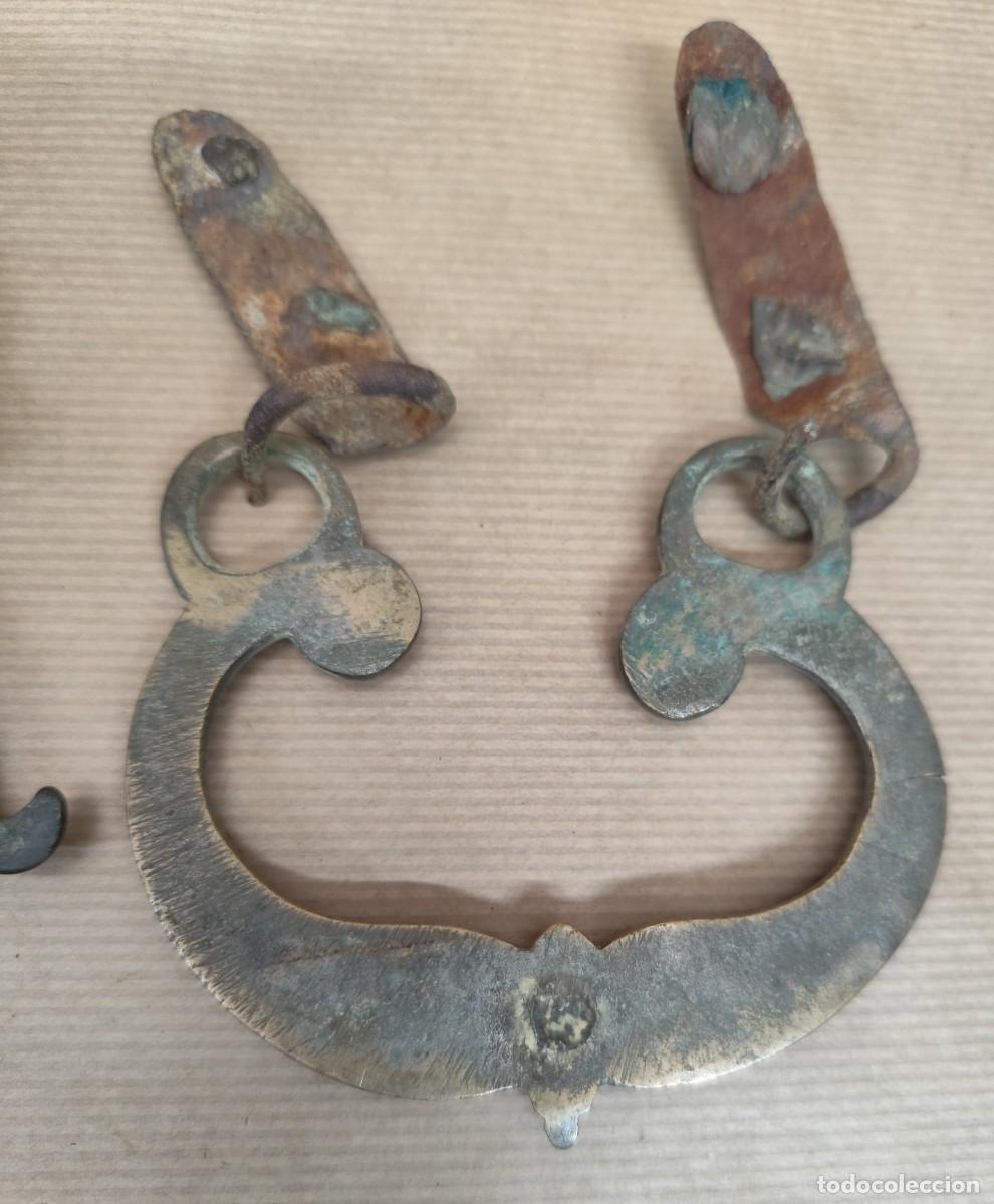Antig&uuml;edades: 2 ASAS DE BRONCE SIGLO XIX - Foto 8