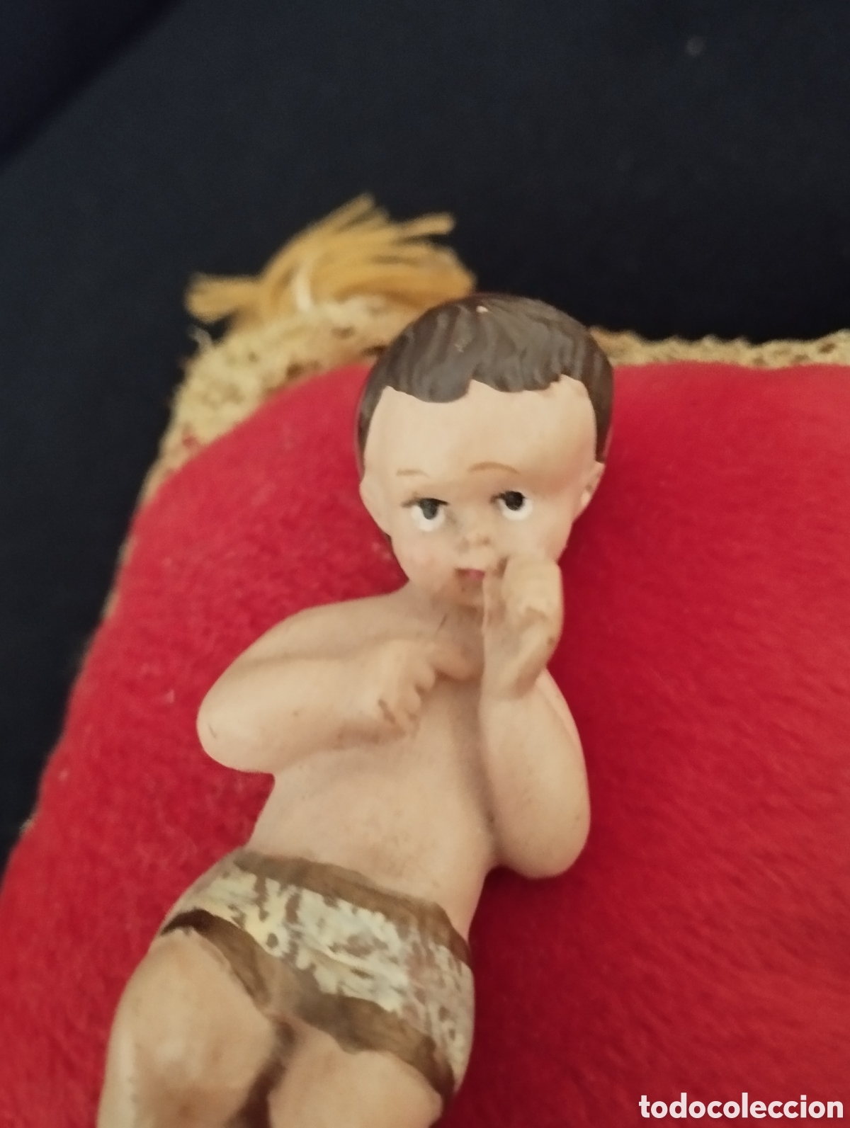 Antig&uuml;edades: ANTIGUO NI&Ntilde;O JESUS EN COJIN - Foto 2