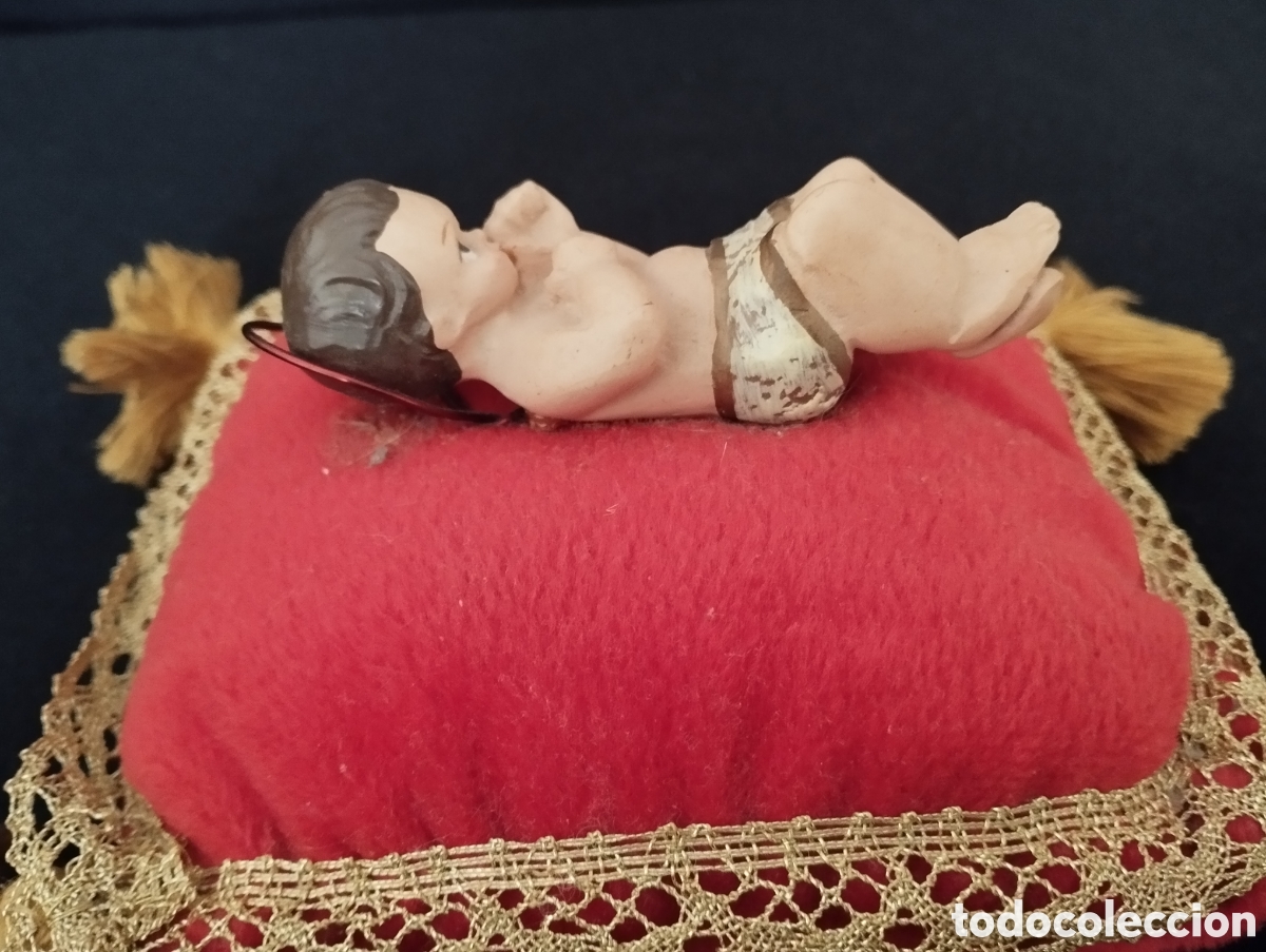 Antig&uuml;edades: ANTIGUO NI&Ntilde;O JESUS EN COJIN - Foto 4