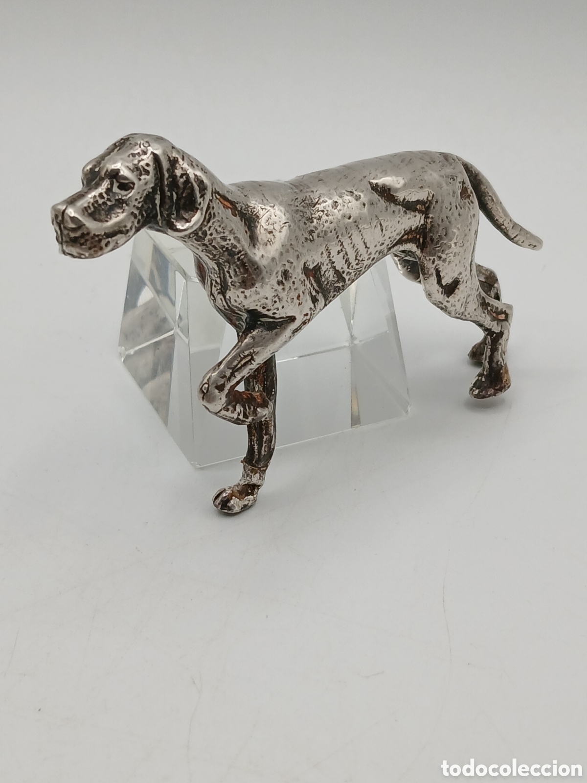Antig&uuml;edades: Figura plata de ley. Galgo - Foto 2