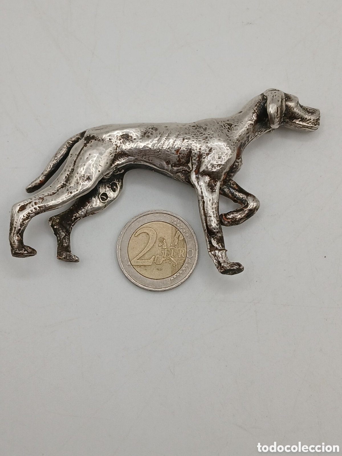 Antig&uuml;edades: Figura plata de ley. Galgo - Foto 4