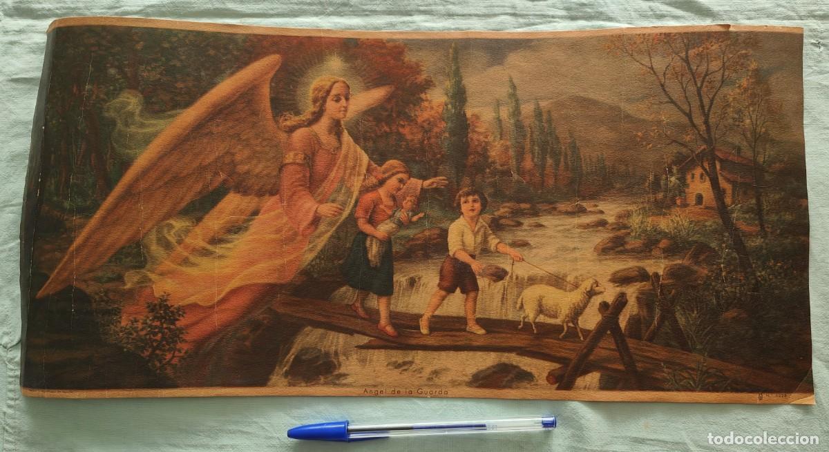 Antig&uuml;edades: Angel de la Guarda..45 x 21 ctms - Foto 1