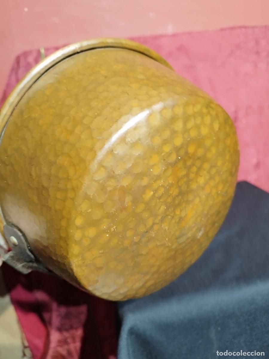 Antig&uuml;edades: CAZO DE COBRE CON MANGO DE HIERRO - 48 CM LONGITUD - - Foto 3