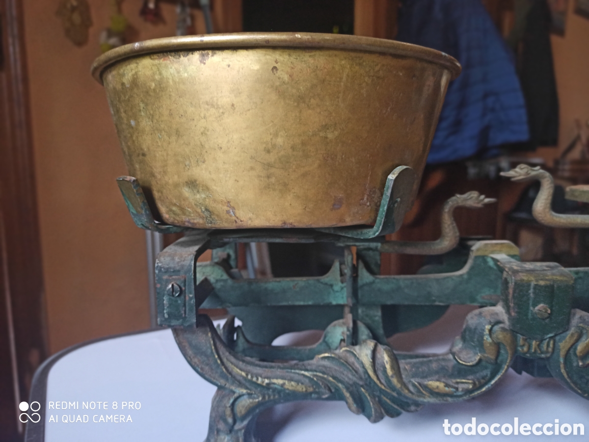 Antig&uuml;edades: Balanza antigua XIX. Bronce - Foto 2