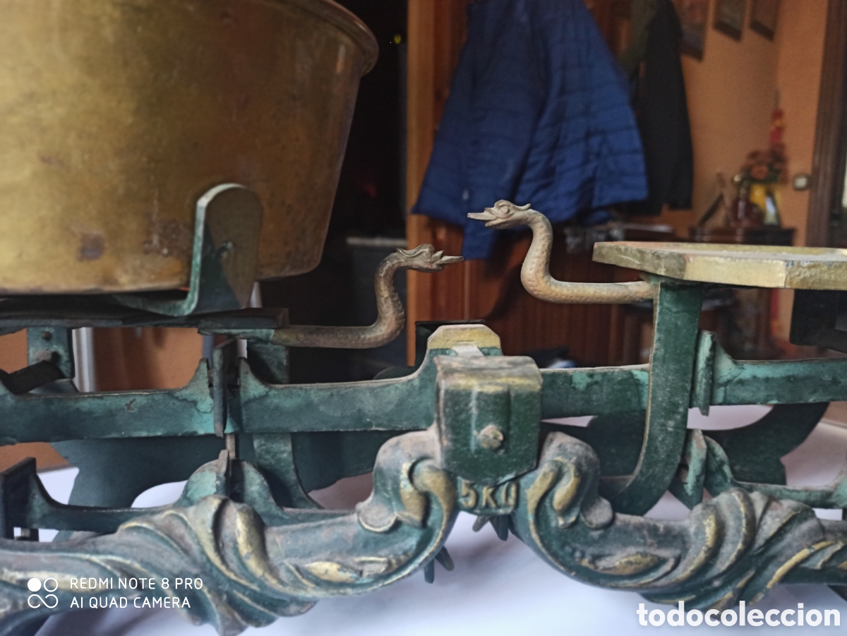 Antig&uuml;edades: Balanza antigua XIX. Bronce - Foto 4