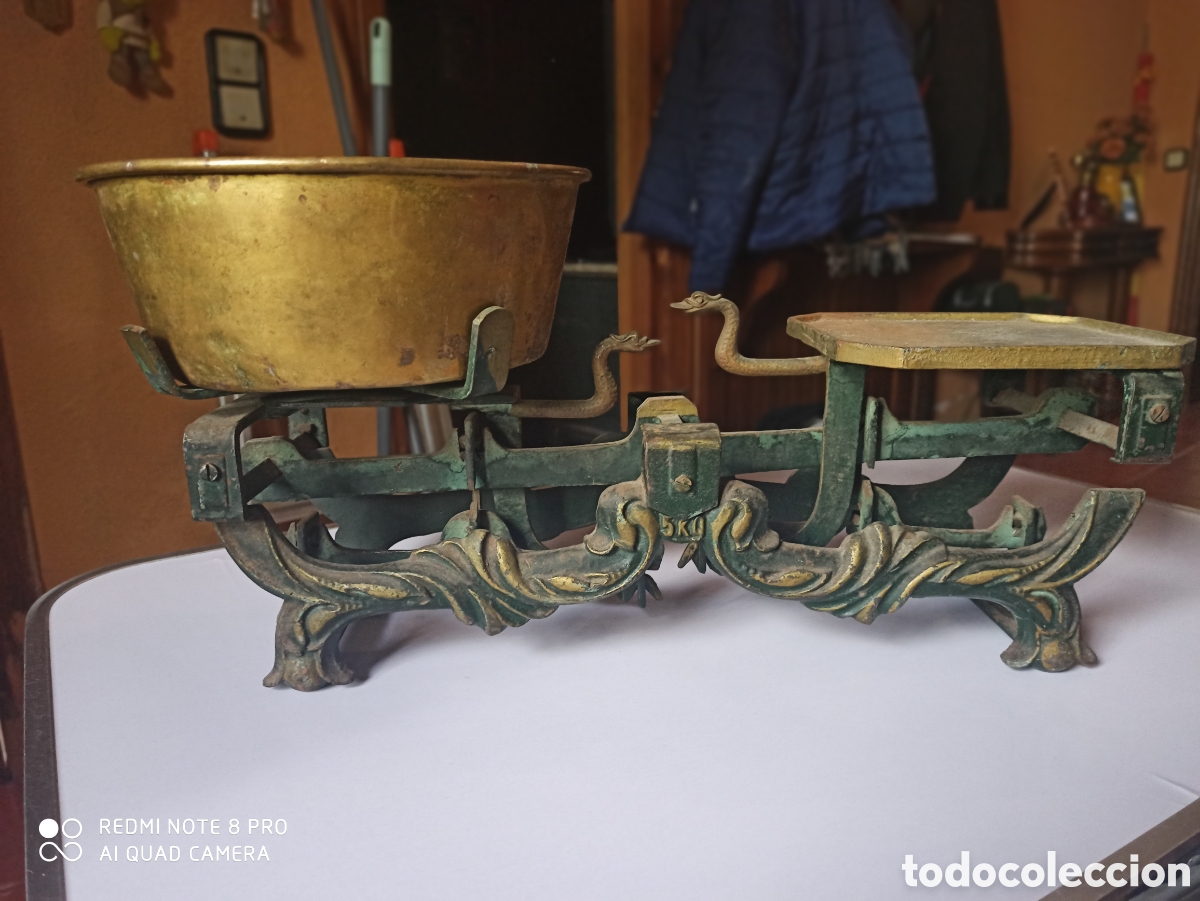 Antig&uuml;edades: Balanza antigua XIX. Bronce - Foto 1