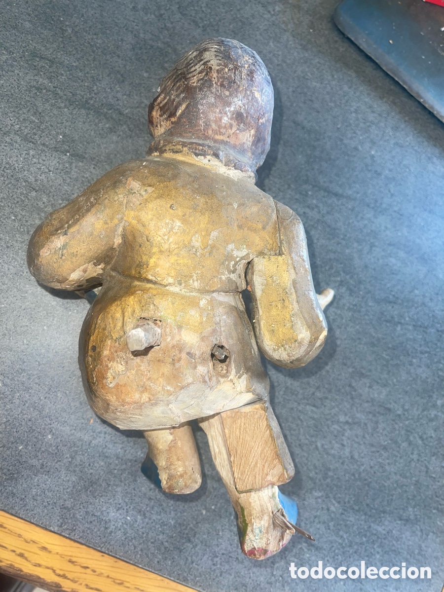 Antig&uuml;edades: Ni&ntilde;o Jes&uacute;s talla machembrado madera - Foto 3